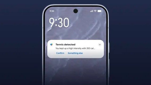 Imagen de la detección automática de práctica deportiva de Google.