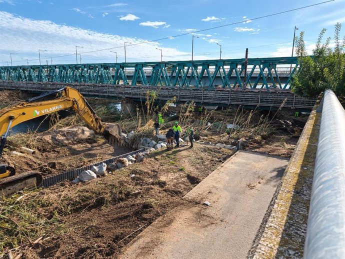 Imagen de trabajos tras las lluvias torrenciales