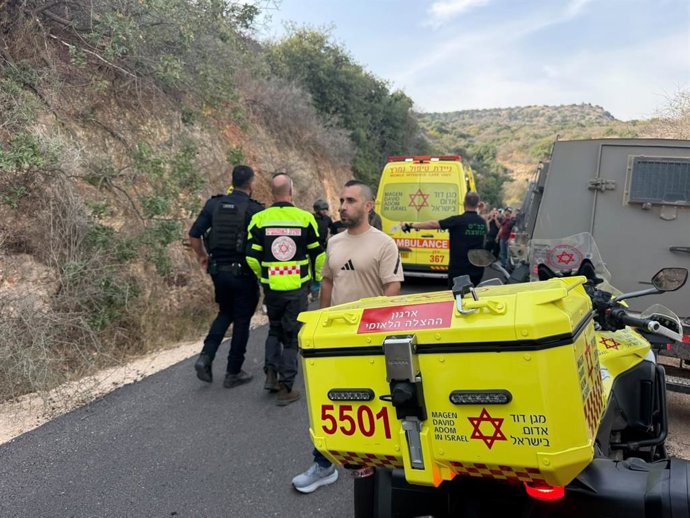Efectivos del MDA israelí atienden una emergencia en el norte del país