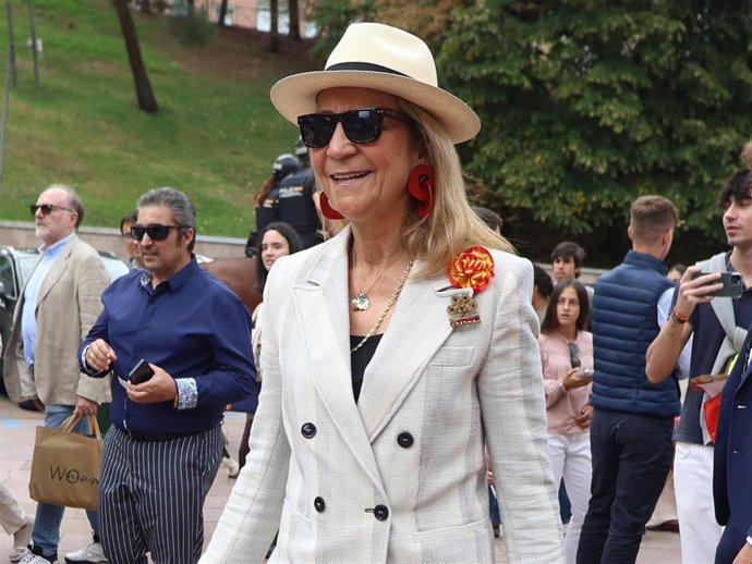 La infanta Elena a su llegada a Las Ventas este lunes 12 de octubre