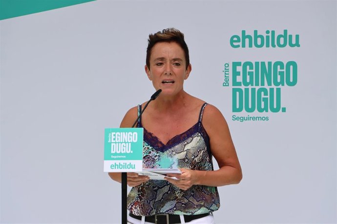 Archivo - La candidata de EH Bildu al Congreso por Navarra, Bel Pozueta