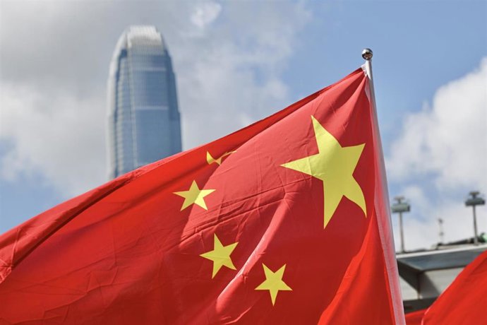 Imagen de archivo de una bandera de China.