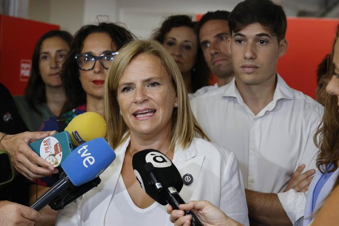 Archivo - Arxiu - La secretària general del PSPV a València, Pilar Bernabé, durant la presentació de la seua candidatura a l'Alcaldia de València, a 7 de setembre del 2026