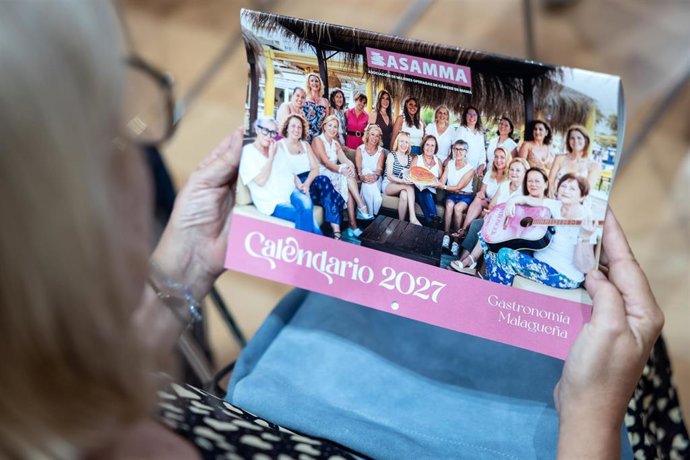 Calendario solidario de Asamma, dedicado en 2027 a la gastronomía malagueña y en el que colabora la Diputación.