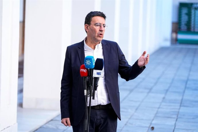 El portavoz de Presidencia, Sanidad y Emergencias del PSOE-A en el Parlamento andaluz, Mario Jiménez.