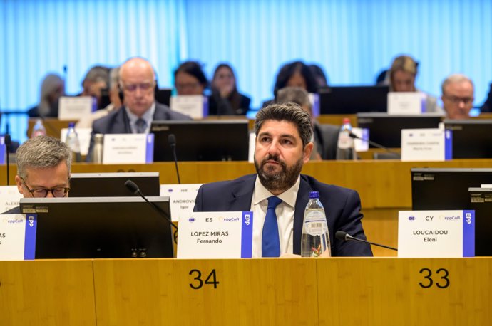 El presidente del Gobierno regional, Fernando López Miras, en Bruselas
