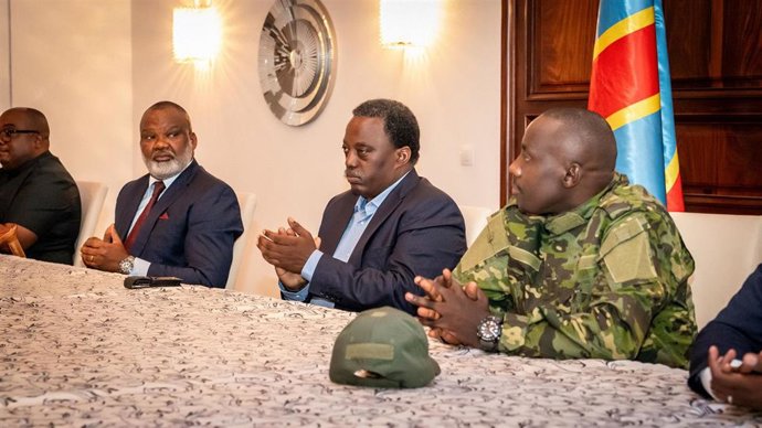 El expresidente de República Democrática del Congo (RDC) Joseph Kabila durante la presentación en Goma del movimiento político-militar Frente para la Refundación de la Nación (FRN), integrado por el Movimiento 23 de Marzo (M23)