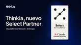 Foto: COMUNICADO: Thinkia, nuevo Select partner del Claude Partner Network de Anthropic