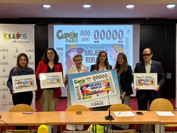 Presentación del Cupón de la ONCE del 15 de octubre, que celebra el Día Internacional de las Mujeres Rurales.