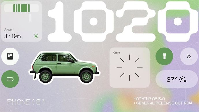 Imagem promocional do Nothing OS 5.0.