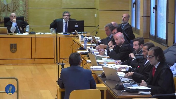 El investigador de la UCO durante la quinta sesión del juicio.