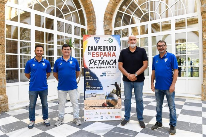 Javier Vidal en la presentación del Campeonato de España de Petanca para Personas Sordas.
