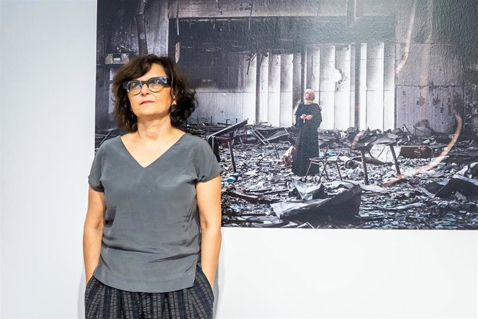 Sepideh Farsi en la Alianza Francesa de Málaga.