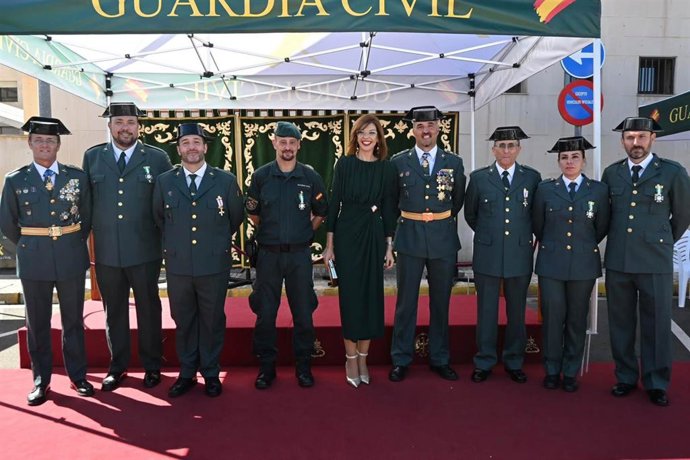 El coronel-jefe de la Guardia Civil en Melilla, Jesús Rueda Jiménez, en un acto en Melilla