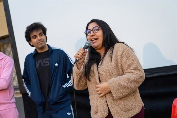 Momento del acto en Font de la Pólvora