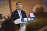 Foto: Feijóo afirma en Huesca que "España no tiene que aguantar a Sánchez siempre"