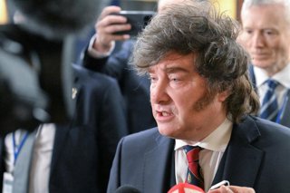 Archivo - El presidente de Argentina, Javier Milei, tras intervenir en la segunda jornada del 81.º periodo de sesiones de la Asamblea General de las Naciones Unidas, en la sede de la ONU en Nueva York, EEUU.