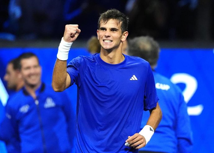 El tenista español Rafa Jódar durante la Copa Laver 2026