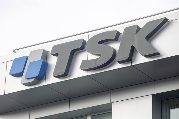 Archivo - Fachada de la empresa TSK, a 13 de febrero de 2025, en Gijón, Asturias (España).