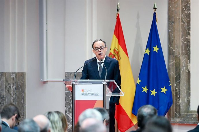 Archivo - El nuevo presidente de la CNMC, Juan José Ganuza Fernández, interviene tras tomar posesión del cargo, a 9 de septiembre de 2026, en Madrid (España).
