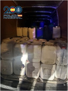Garrafas intervenidas presumiblemente para embarcaciones relacionadas con el narcotráfico en el sur de Gran Canaria