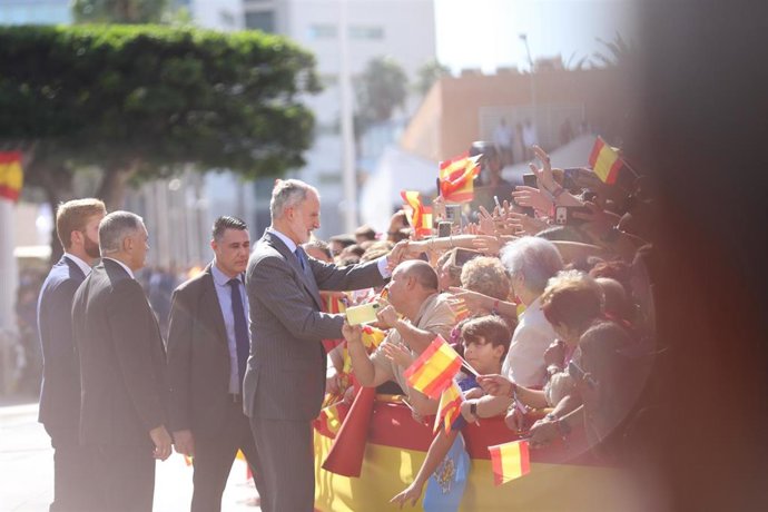 El Rey Felipe VI durante una visita a la Asamblea de Melilla, a 14 de octubre de 2026, en Melilla (España). 