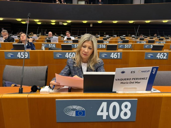La vicepresidenta del Gobierno de Aragón, Mar Vaquero, en la segunda jornada del Pleno del Comité de las Regiones de la UE.