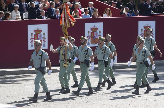 Archivo - La Legión durante el desfile del 12 de octubre, en una imagen de archivo