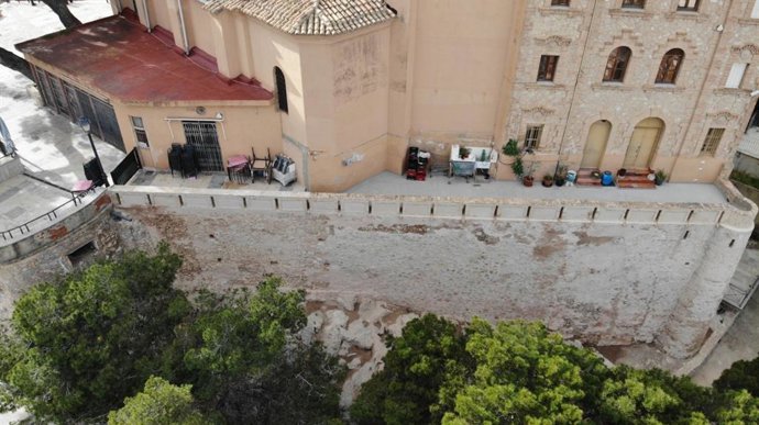 Archivo - Arxiu - Castell de Cullera afectat per la dana