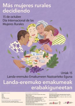 Cartel de la campaña por el Día Internacional de las Mujeres Rurales.