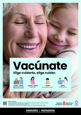 Cartel de la campaña de la gripe.