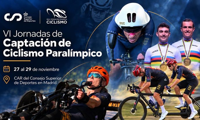 La RFEC convoca del 27 al 29 de noviembre de 2026 las VI Jornadas de Captación de Ciclismo Paralímpico para descubrir nuevos talentos.
