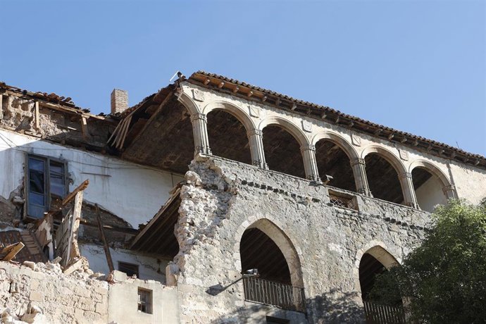 Derrumbe en el palacio de los Hurtado de Mendoza, a 21 de septiembre de 2026, en Almazán, Soria.