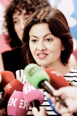 A ministra da Juventude e da Infância, Sira Rego, em declarações à imprensa antes da inauguração do IX Congresso “Jornalismo das Migrações”, em Mérida