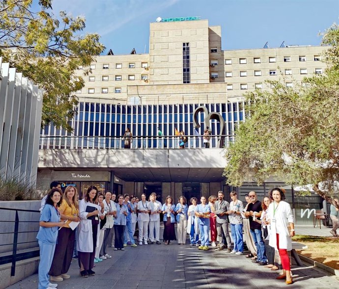 Imagen de la actividad celebrada en el Hospital Universitario de Valme para conmemorar el Día Mundial del Duelo Perinatal.