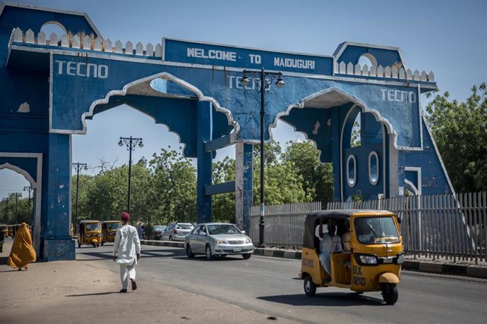 Archivo - Fotografía de archivo de la entrada a la ciudad de Maiduguri, en el noreste de Nigeria