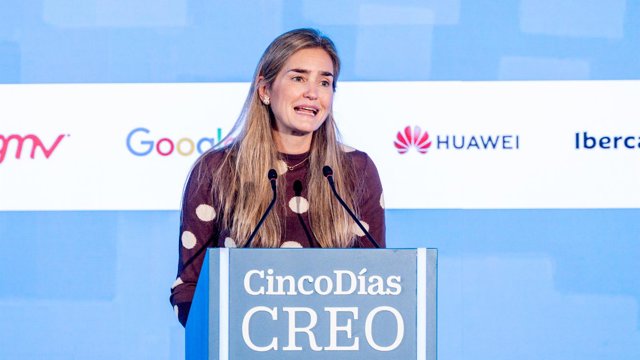 La vicepresidenta tercera y ministra para la Transición Ecológica, Sara Aagesen, durante la tercera edición del Foro CREO, en el Hotel Westin Palace de Madrid, a 15 de octubre de 2026, en Madrid (España).
