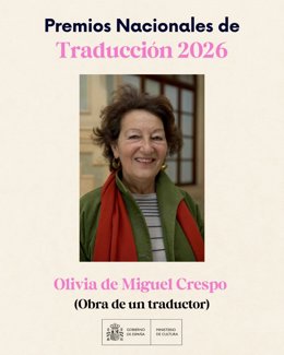El jurado ha reconocido a Olivia de Miguel Crespo por “la fidelidad estética y la sensibilidad idiomática con la que captura el ritmo y los matices tonales del original”