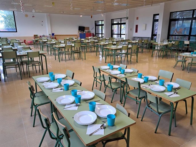 Archivo - Comedor escolar.