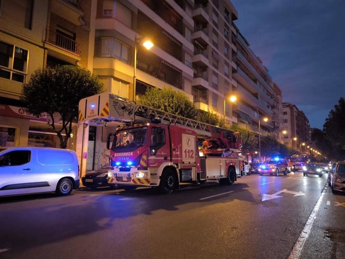 Intervención en la calle Pío XII de Logroño