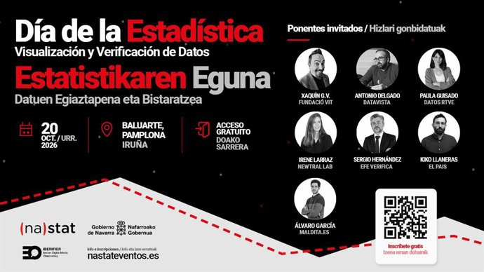 Cartel con los ponentes de la jornada.