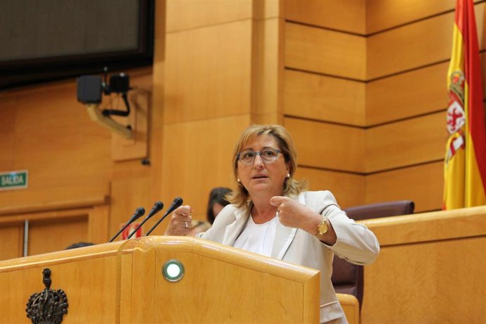 Archivo - La senadora turolense del PP Carmen Pobo.