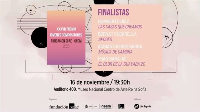 Finalistas del XXXVIII Premios Jóvenes Compositores