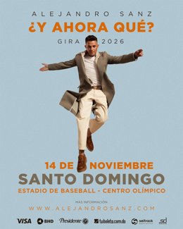Alejandro Sanz suma Santo Domingo a su gira mundial '¿Y ahora qué?'