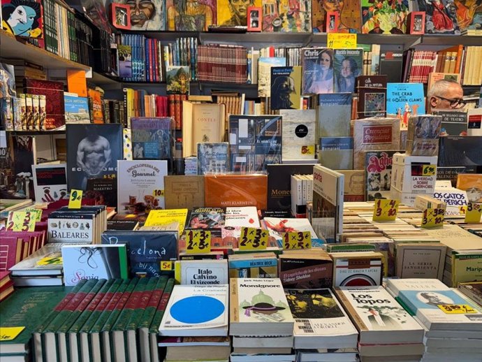 Una de les parades de la Fira del Llibre d'Ocasió