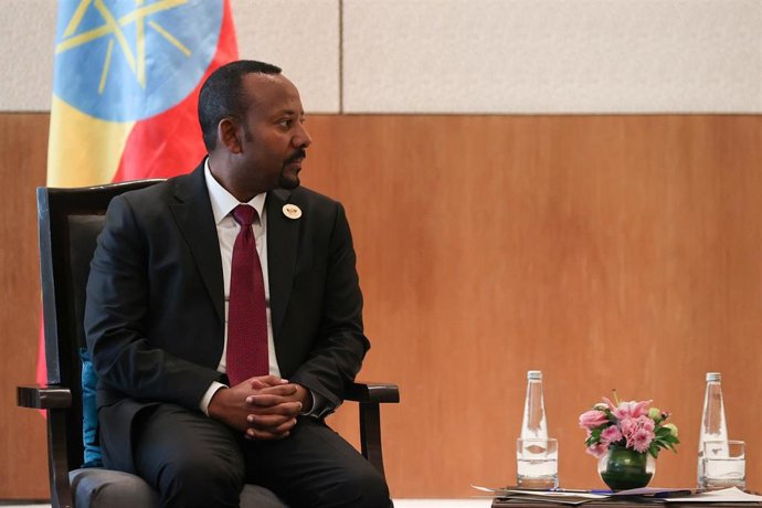 Archivo - El primer ministro de Etiopía, Abiy Ahmed, durante una reunión con el presidente de Irán, Masud Pezeshkian, en el marco de la cumbre de los BRICS en septiembre de 2026 (archivo)