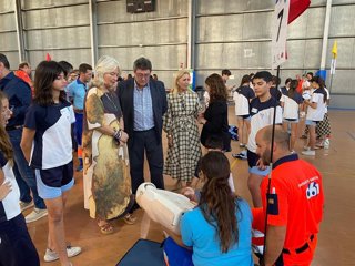 La delegada de la Junta de Andalucía en Cádiz, Mercedes Colombo, en el Cardiomaratón celebrado en Cádiz