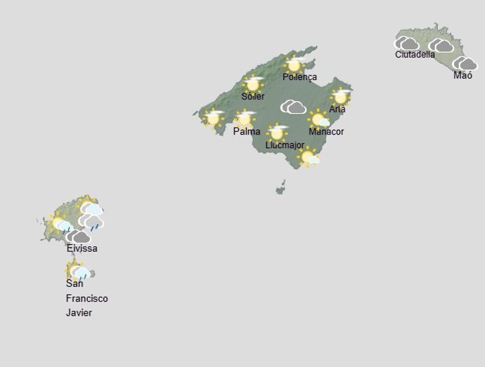 Mapa de la previsión del tiempo para este sábado 17 de octubre.
