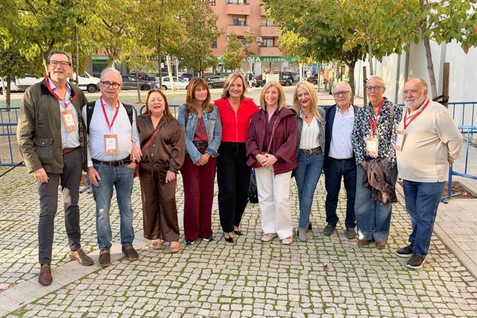 Representación aragonesa en el Comité Federal del PSOE de este sábado en Fuenlabrada (Madrid).