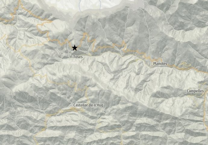 La zona donde se ha producido el epicentro del terremoto